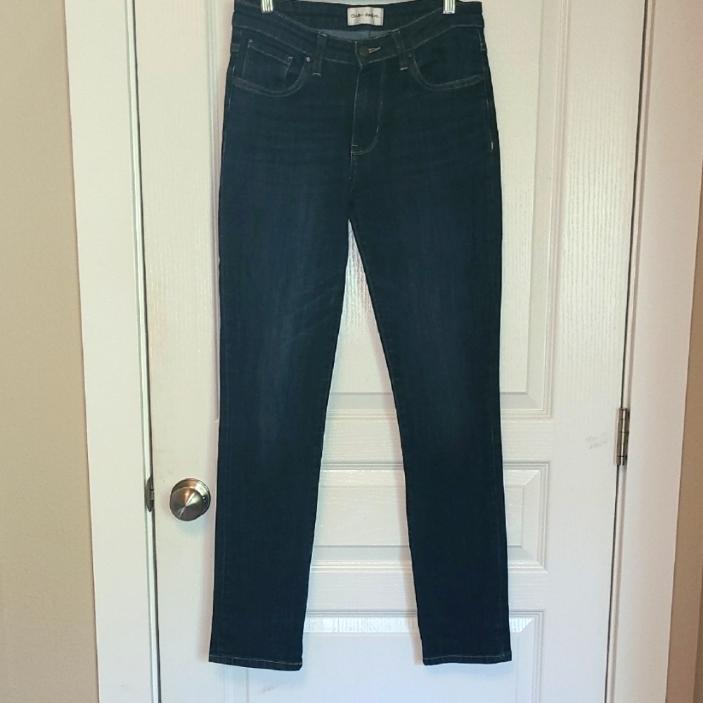 Dish-denim womens 28x32 dark wash straight/narrow jean